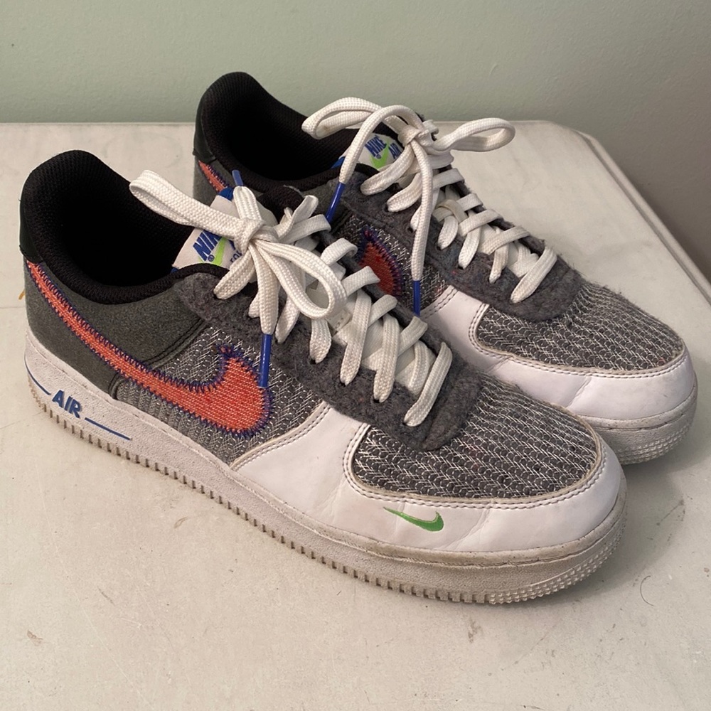 Nike Air Force 1 Liw Grey/ white Recycled Jersey shoes